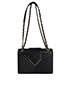 Collar & Tie Flap Bag, &pound;1,900, Handbags, Black, Leather, Front view